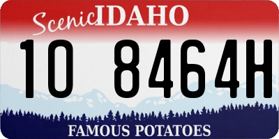 ID license plate 1O8464H