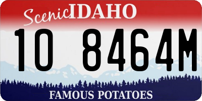 ID license plate 1O8464M