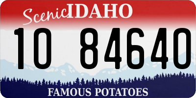 ID license plate 1O8464O