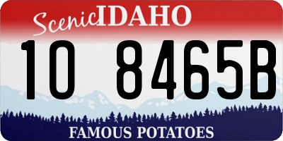 ID license plate 1O8465B