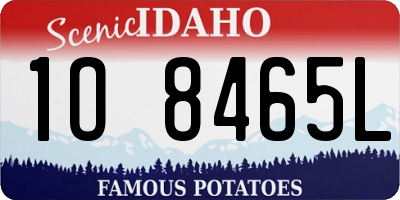 ID license plate 1O8465L