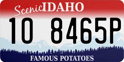 ID license plate 1O8465P