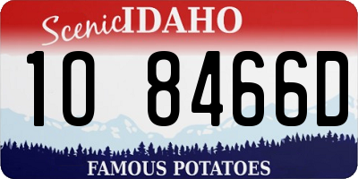 ID license plate 1O8466D
