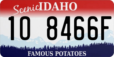 ID license plate 1O8466F