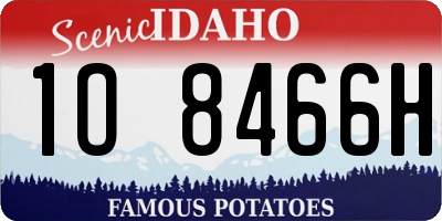 ID license plate 1O8466H
