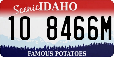 ID license plate 1O8466M