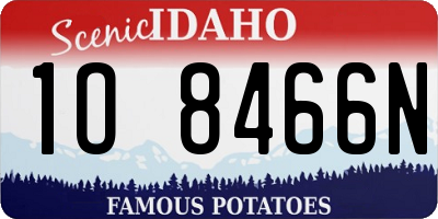 ID license plate 1O8466N
