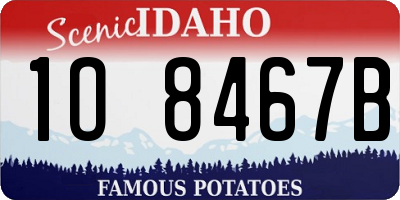 ID license plate 1O8467B