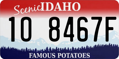 ID license plate 1O8467F