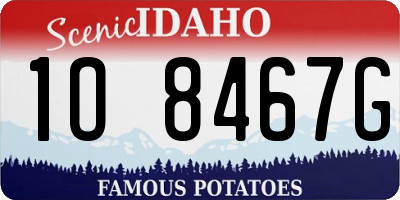 ID license plate 1O8467G