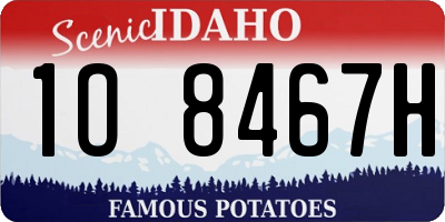 ID license plate 1O8467H