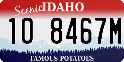 ID license plate 1O8467M