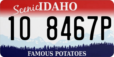 ID license plate 1O8467P