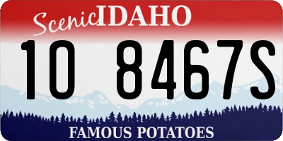 ID license plate 1O8467S