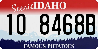 ID license plate 1O8468B