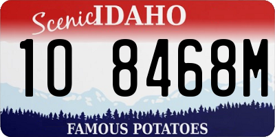 ID license plate 1O8468M