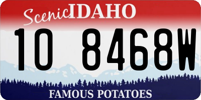 ID license plate 1O8468W
