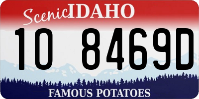 ID license plate 1O8469D