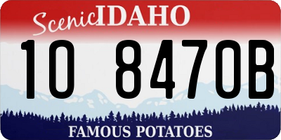 ID license plate 1O8470B