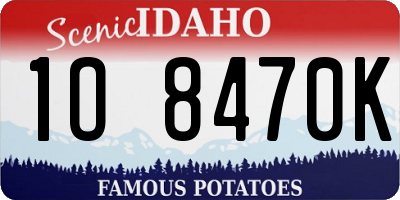 ID license plate 1O8470K