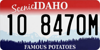 ID license plate 1O8470M