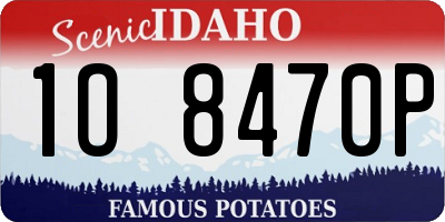 ID license plate 1O8470P