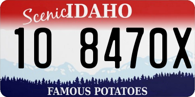 ID license plate 1O8470X