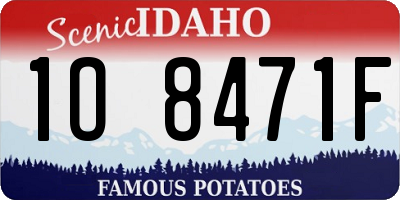 ID license plate 1O8471F