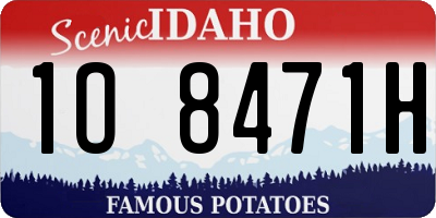ID license plate 1O8471H