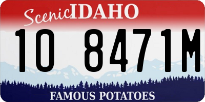 ID license plate 1O8471M