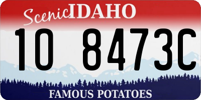 ID license plate 1O8473C