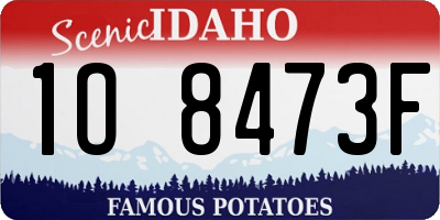 ID license plate 1O8473F