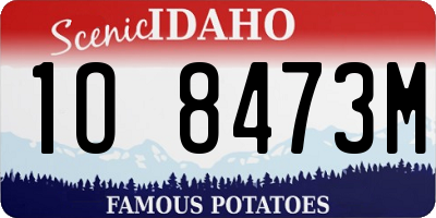 ID license plate 1O8473M