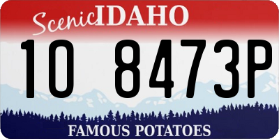ID license plate 1O8473P