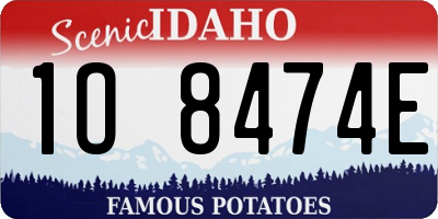 ID license plate 1O8474E
