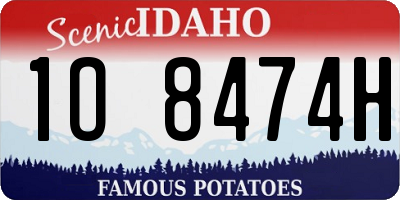 ID license plate 1O8474H