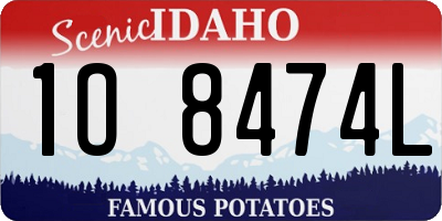 ID license plate 1O8474L