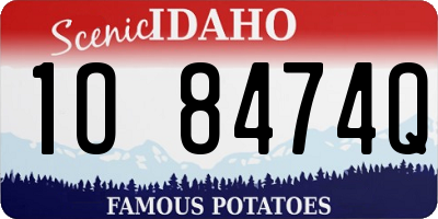 ID license plate 1O8474Q