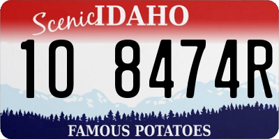 ID license plate 1O8474R