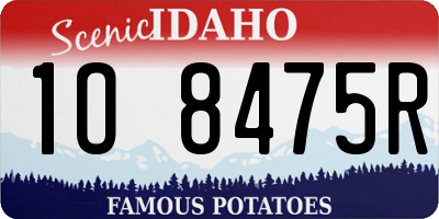 ID license plate 1O8475R