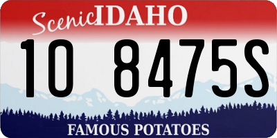 ID license plate 1O8475S
