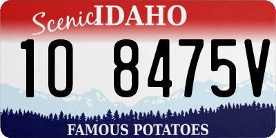 ID license plate 1O8475V