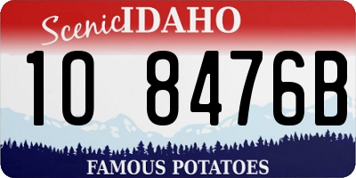 ID license plate 1O8476B
