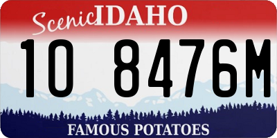 ID license plate 1O8476M