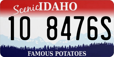 ID license plate 1O8476S
