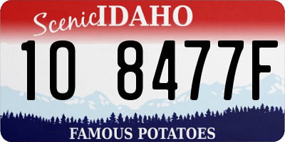 ID license plate 1O8477F