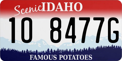 ID license plate 1O8477G