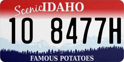 ID license plate 1O8477H