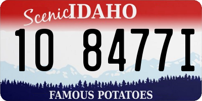 ID license plate 1O8477I