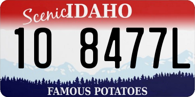 ID license plate 1O8477L